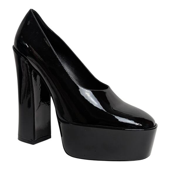 Stuart Weitzman Skyhi 145 Black Patent Platform Pump Size 9 NWOB - Picture 8 of 8